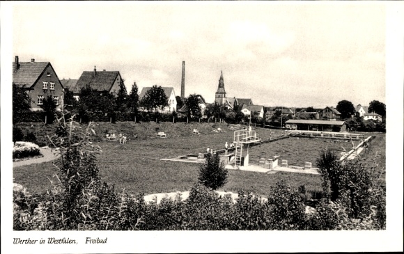Ak Werther in Westfalen, Freibad