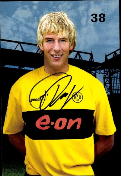 Autograph card footballer Florian Thorwart, BVB 09 Borussia Dortmund, autograph