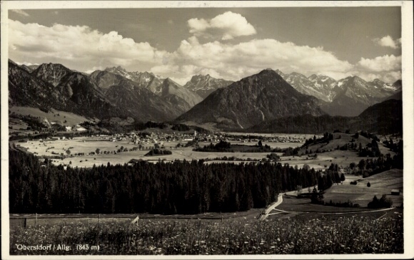 Ak Oberstdorf im Oberallgäu, Oberstdorf in den Alpen, Berglandschaft, Sehenswürdigkeiten, hohe...