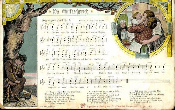 30 song cards, Anton Günther