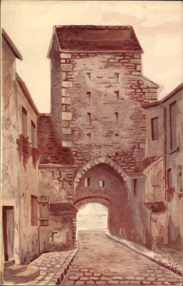 Künstler CPA Viatte, J., Moret sur Loing Seine et Marne, Entrée de la Ville