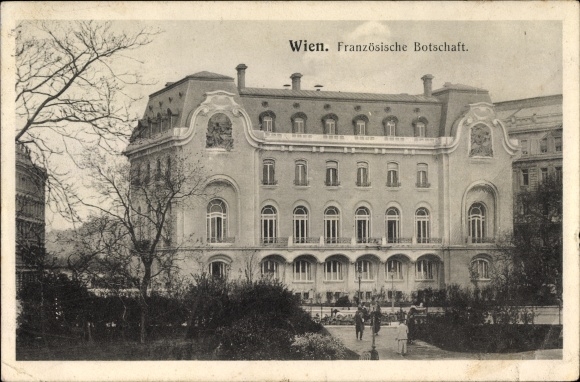 Ak Wien 4. Wieden, Französische Botschaft