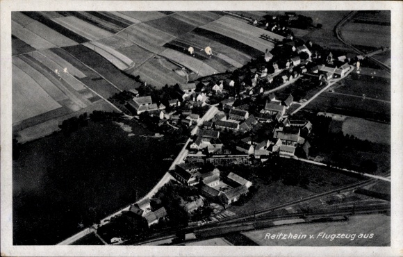 Ak Raitzhain Ronneburg in Thüringen, luchtfoto van landelijke omgeving, prachtig landschap, An
