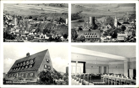 Postcard Hohenfels Oberpfalz Bayern, BRK recreation home, partial views of the place