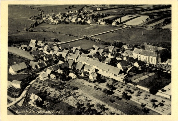 Ak Birkenfeld Neustadt an der Aisch Mittelfranken, Fliegeraufnahme