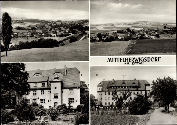 PC Mittelherwigsdorf Oberlausitz, overall view, municipal office, after-work home