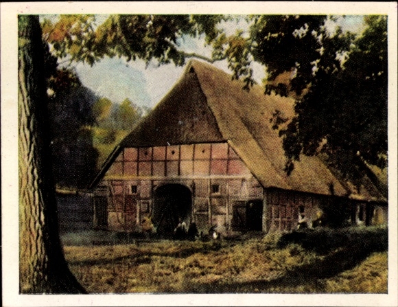Sammelbild Auf deutscher Scholle Nr. 76, Das Heidehaus, Hans v. d. Nordmark