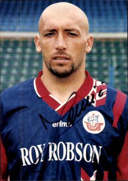 Autograph card footballer Igor Pamic, FC Hansa Rostock, autograph