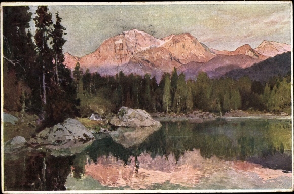 Kunstenaarskaart Compton, Edward Harrison, Hintersee met Göllreflexion