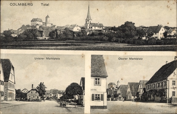 PC Colmberg in Middle Franconia, general view, lower and upper marketplace
