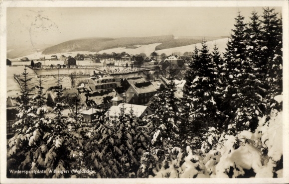 Postcard Willingen in the Upland Waldeck Hesse, partial view, winter motif
