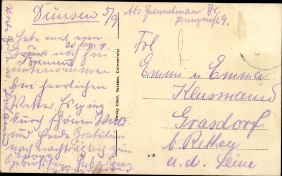 Postcard Dünsen Lower Saxony, restaurant and summer resort Waldfrieden, H. Rogge