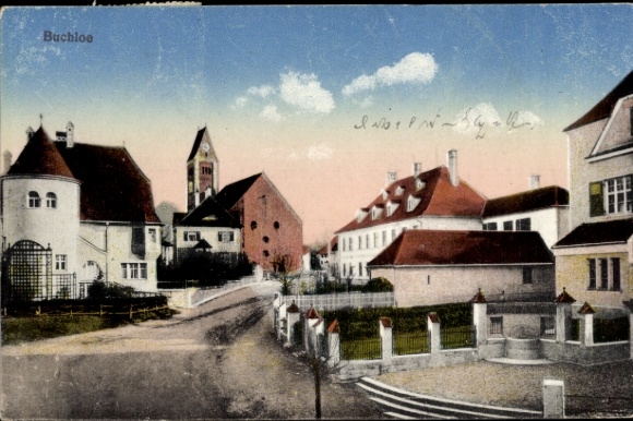 Postcard Buchloe in Allgäu, partial view