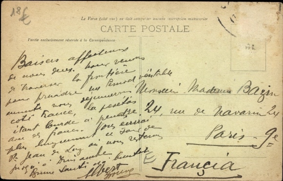 Postcard Dancharinea Dantxarinea Navarra, Aduana, Frontera Espanola