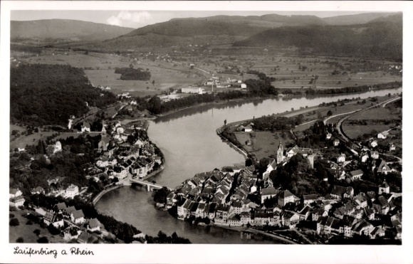 Ak Laufenburg am Hochrhein, Fliegeraufnahme