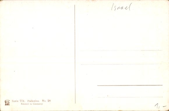 Kunstenaarskaart Perlberg, F., Israël, Mount Tabor, ruiter