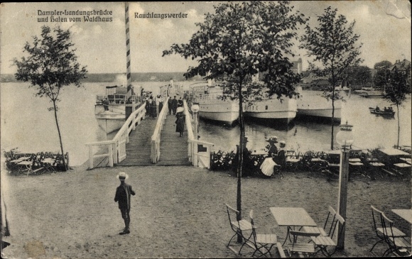 PC Berlin Köpenick Schmöckwitz Rauchfangswerder, steamer jetty, Waldhaus restaurant