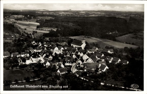 Postcard Mainhardt in Württemberg, aerial photograph