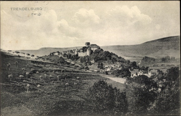 Postcard Trendelburg in northern Hesse, view of the town and surroundings