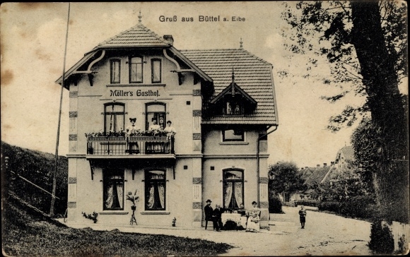 Ak Büttel an der Elbe Schleswig Holstein, Möller's Gasthof