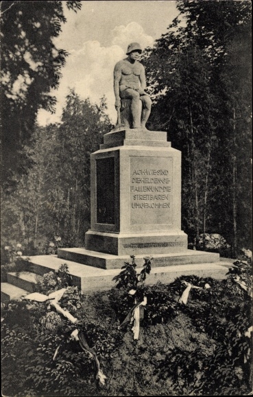 Ak Badbergen Nedersaksen, gedenkteken voor de gevallenen, oorlogsmonument