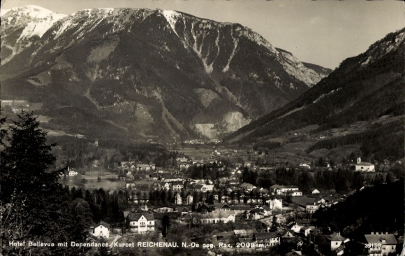 Ak Reichenau an der Rax Niederösterreich, Hotel Bellevue, Kurort  Berge, Landschaft