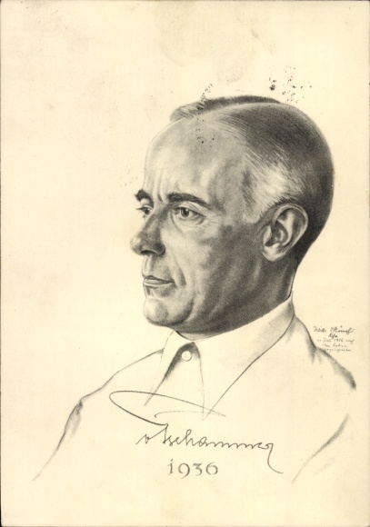 Artysta KP Reichssportführer Hans von Tschammer und Osten, portret, niemiecki prezydent olimpijski