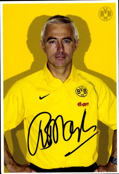 Autograph card coach Bert van Marwijk, BVB 09 Borussia Dortmund, autograph