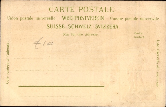 litho Gersau Kanton Schwyz, Panorama, Tell-monument