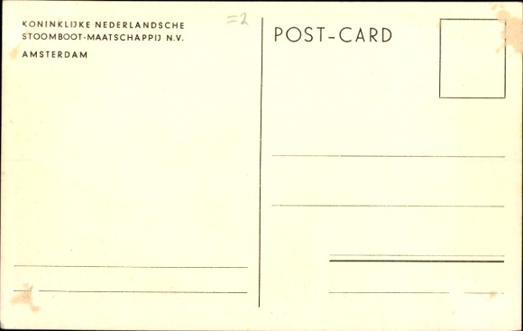 Postcard steamer SS Costa Rica, Royal Netherlands Steamship Co., Hamburg