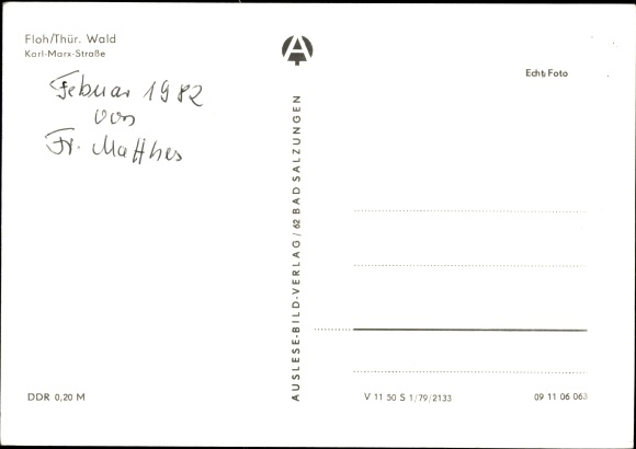 Ak Floh Seligenthal in Thüringen, Karl-Marx-Straße