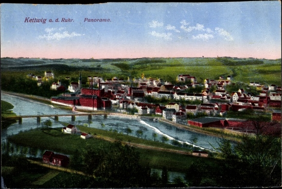 Ak Kettwig Essen im Ruhrgebiet, Panorama