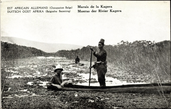 Ak Tanzania, Marais de la Kagera, beroep Belge, boot