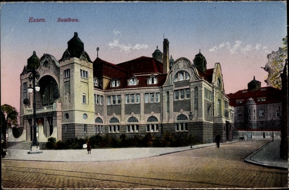 Postcard Essen im Ruhrgebiet, hall building, exterior view