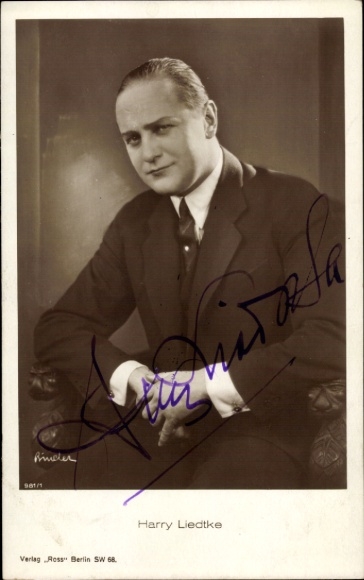 Ak Schauspieler Harry Liedtke, Autogramm