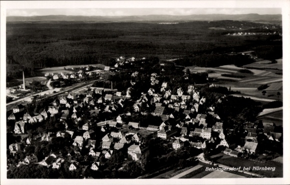 Ak Behringersdorf Schwaig bei Nürnberg Mittelfranken, Fliegeraufnahme