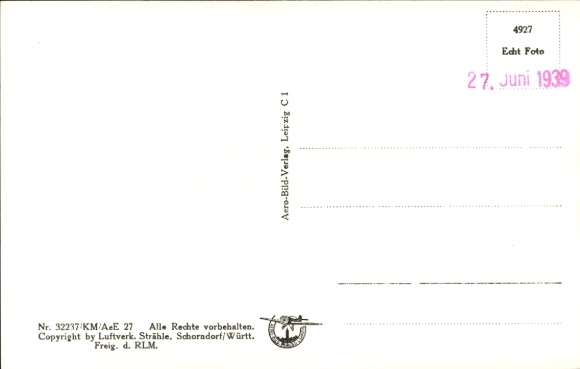 Postcard Hohegeiß Braunlage in the Upper Harz, aerial photograph