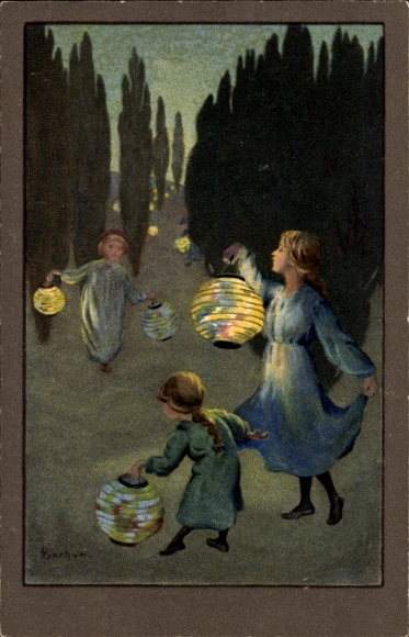 Artist Postcard Barham, The Lantern Dance