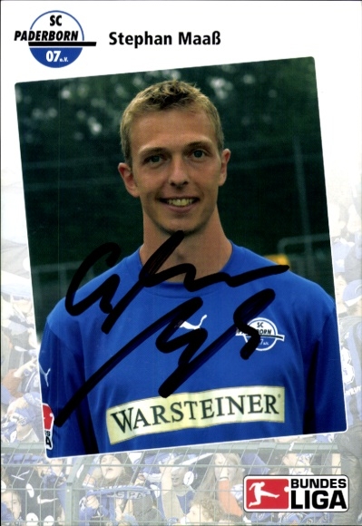 Autograph card footballer Stephan Maaß, SC Paderborn 07, autograph