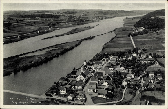 Ansichtkaart Windorf aan de Donau Neder-Beieren, luchtfoto