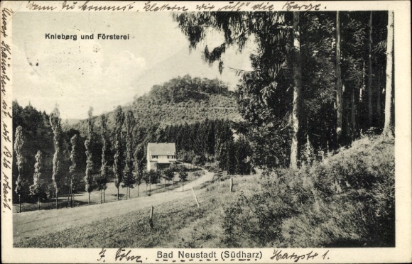 Postcard Bad Neuhaus Bad Neustadt an der Saale Lower Franconia, Knleberg and Forestry Office