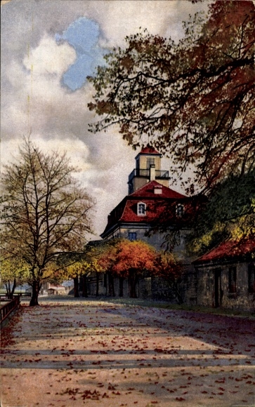 Postcard Nenke & Ostermaier Series 266 No. 4170, Autumn, Elbe near Dresden, Anton's