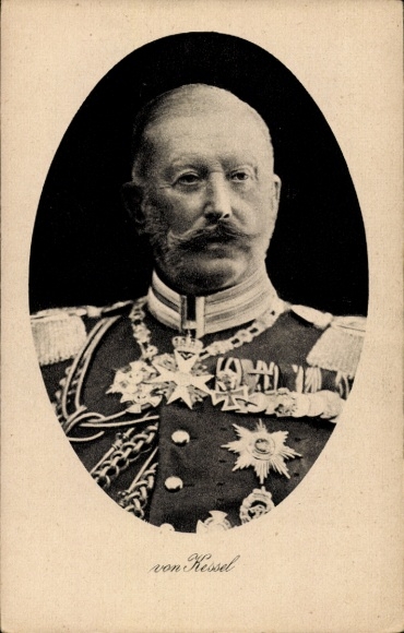 Postcard Colonel General Gustav von Kessel, portrait in uniform, medal