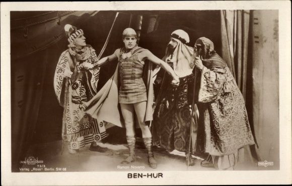 Ak Schauspieler Ramon Novarro, Filmszene aus Ben Hur, Ross Verlag 73 3