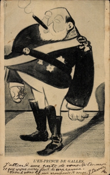 Ak L'Ex Prince de Galles, Karikatur