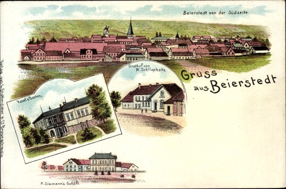 lito Beierstedt Dolna Saksonia, ogród Vasela, karczma W. Schliephake, folwark F. Siemann