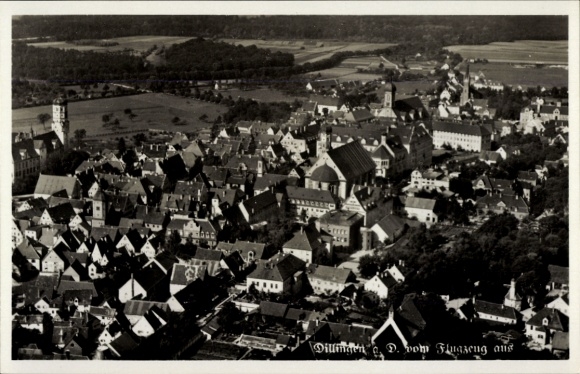Ak Dillingen an der Donau, Fliegeraufnahme