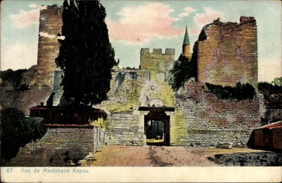 Ak Konstantinopel Istanbul Türkei, Mevlanakapi, Mevlahane Kapou, Mevlana Tor