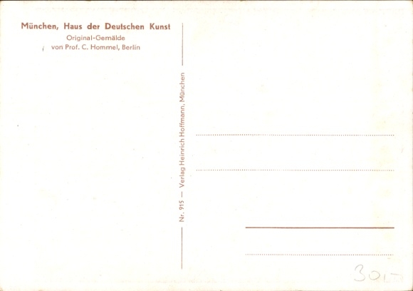 Artist Postcard Hommel, C., Führer and Reich Chancellor Adolf Hitler, Portrait, House of German Art