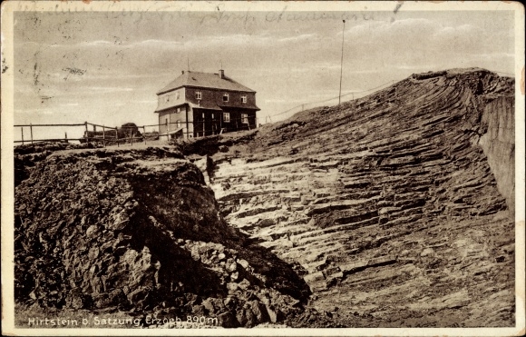 Ak Satzung Marienberg im Erzgebirge, Haus auf dem Hirtstein